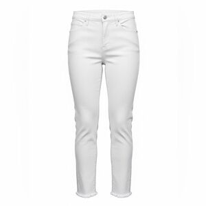 J Jill Women's White Jeans frayed bottoms size 10